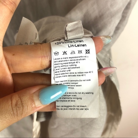 120% linen dress beaded collar - Picture 8 of 11